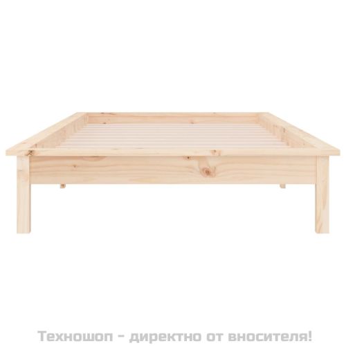 Рамка за легло с LED осветление 90x200 см масивно дърво