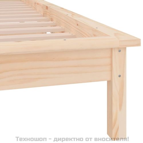 Рамка за легло с LED осветление 90x200 см масивно дърво