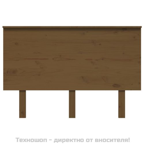 Горна табла за легло, меденокафява, 124x6x82,5 см, бор масив