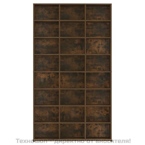 Етажерка за дискове опушен дъб 102x23x177,5 см инженерно дърво