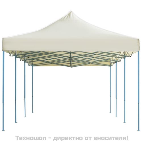 Сгъваема парти шатра, 3x9 м, кремава