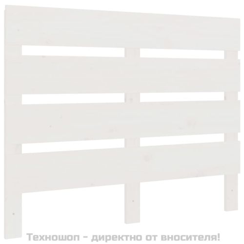 Табла за спалня, бяла, 75x3x80 см, борово дърво масив