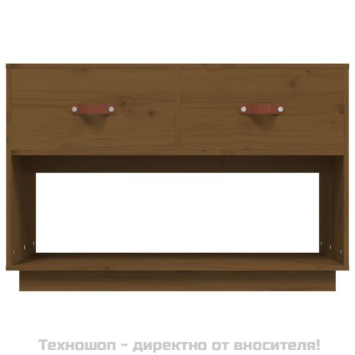 ТВ шкаф, меденокафяв, 90x40x60 см, бор масив