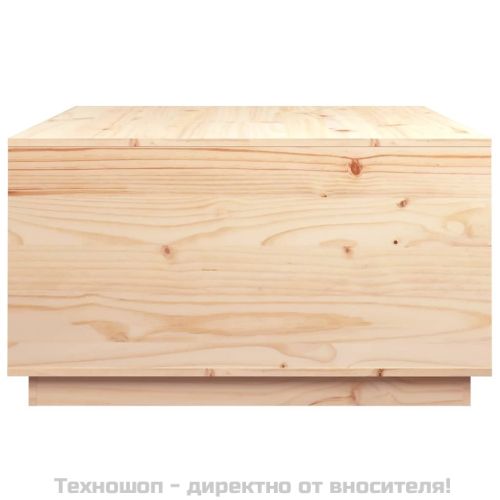 Кафе маса, 80x80x45 см, борово дърво масив