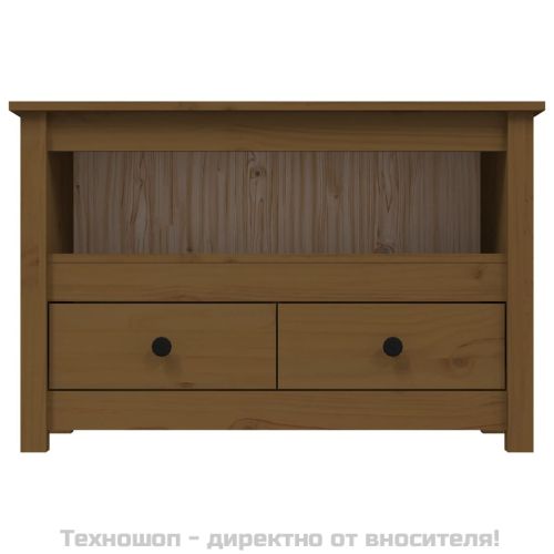 ТВ шкаф, меденокафяв, 79x35x52 см, бор масив