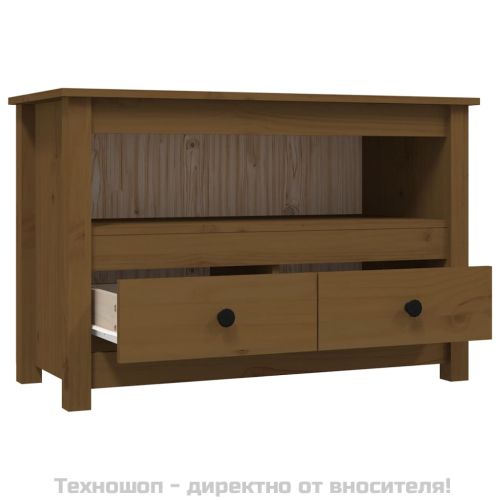 ТВ шкаф, меденокафяв, 79x35x52 см, бор масив