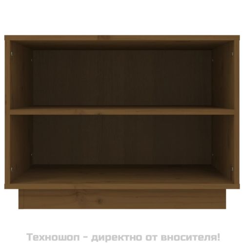 Шкаф за обувки, меденокафяв, 60x34x45 см, бор масив