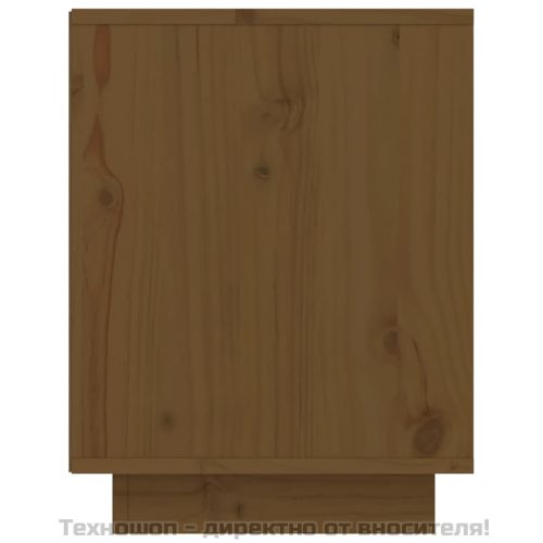 Шкаф за обувки, меденокафяв, 60x34x45 см, бор масив