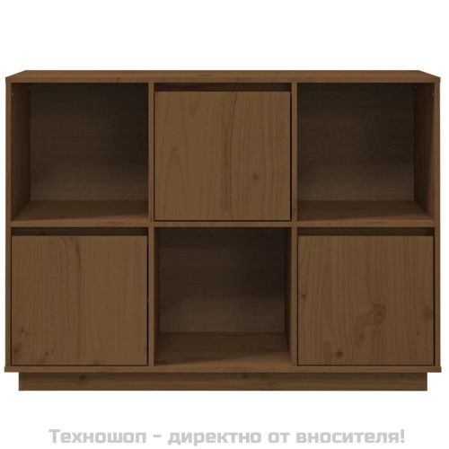 Сайдборд, меденокафяв, 110,5x35x80 см, бор масив