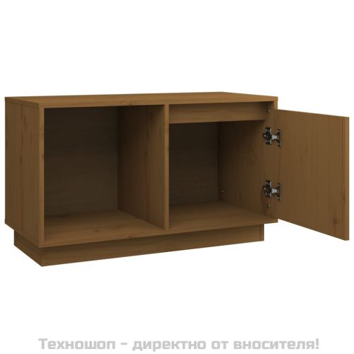 ТВ шкаф, меденокафяв, 74x35x44 см, бор масив