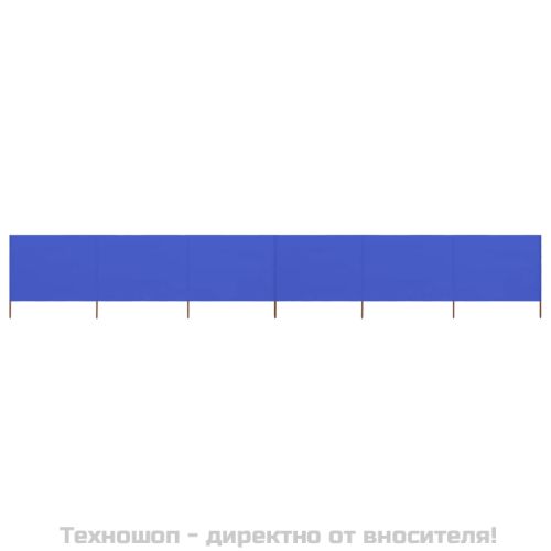 Параван против вятър от 6 панела текстил 800x80 см лазурносин