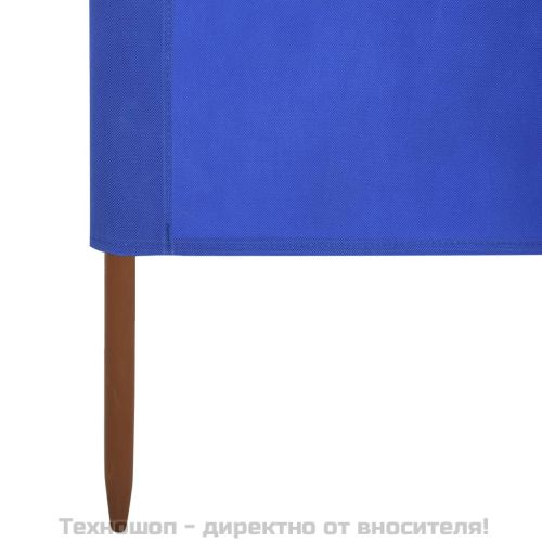 Параван против вятър от 6 панела текстил 800x80 см лазурносин