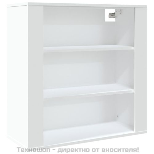Стенен шкаф, бял, 80x33x80 см, инженерно дърво