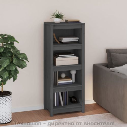 Библиотека, сива, 50x35x125,5 , бор масив