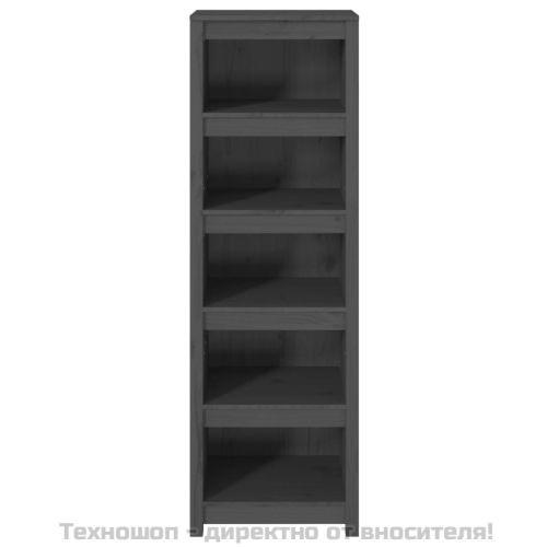 Библиотека, сива, 50x35x154 см, бор масив