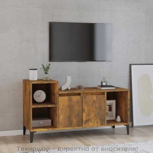 ТB шкаф, опушен дъб, 100x35x55 см, инженерно дърво