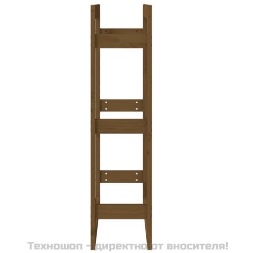 Поставка за дърва за огрев меденокафява 60x25x100 см бор масив
