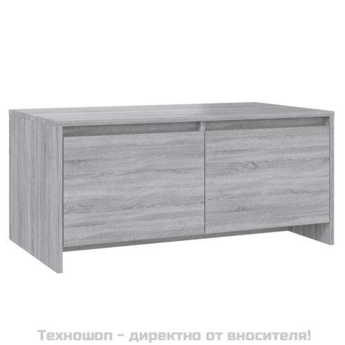 Кафе маса, сив сонома, 90x50x41,5 см, инженерно дърво