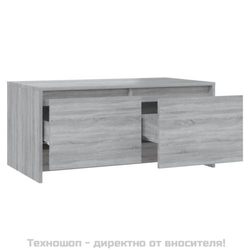 Кафе маса, сив сонома, 90x50x41,5 см, инженерно дърво