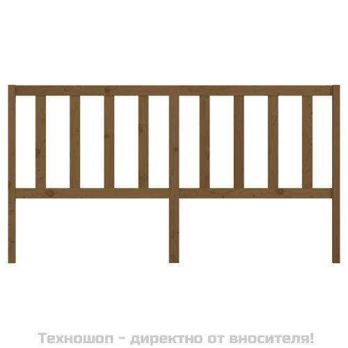 Горна табла за легло, меденокафява, 186x4x100 см, бор масив