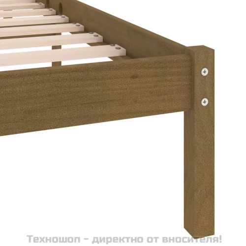 Рамка за легло без матрак, меденокафяв 200x200 см масивно дърво