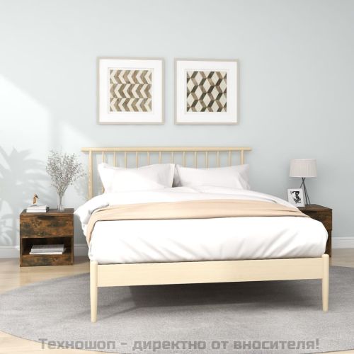 Нощни шкафчета, 2 бр, Опушен дъб, инженерно дърво