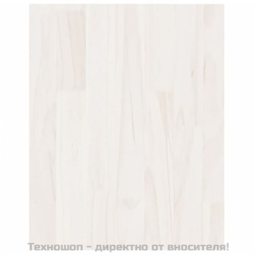 ТВ шкаф, бял, 70x33x42 см, бор масив