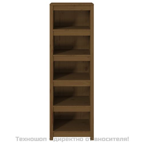 Библиотека, меденокафява, 50x35x154 см, бор масив