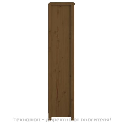 Библиотека, меденокафява, 50x35x154 см, бор масив