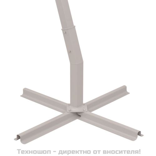 Окачен чадър, 300x300 см, зелен, алуминиев прът