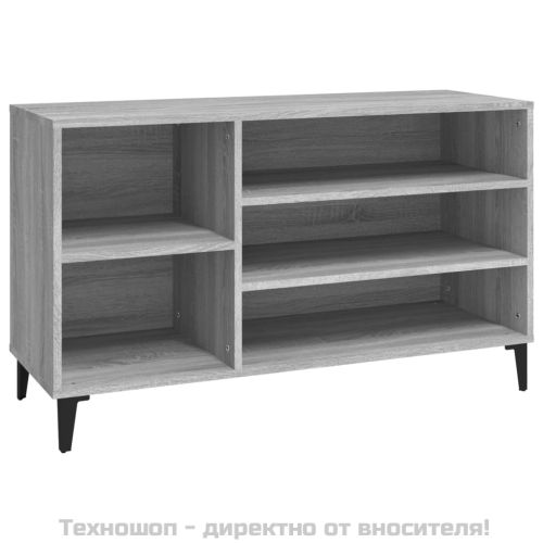 Шкаф за обувки, сив сонома, 102x36x60 см, инженерно дърво