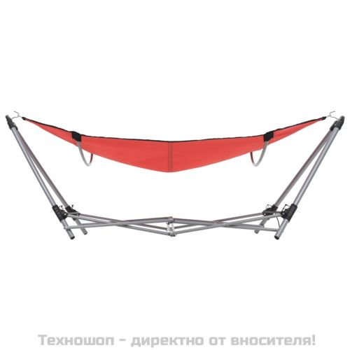Хамак със сгъваема стойка, червен