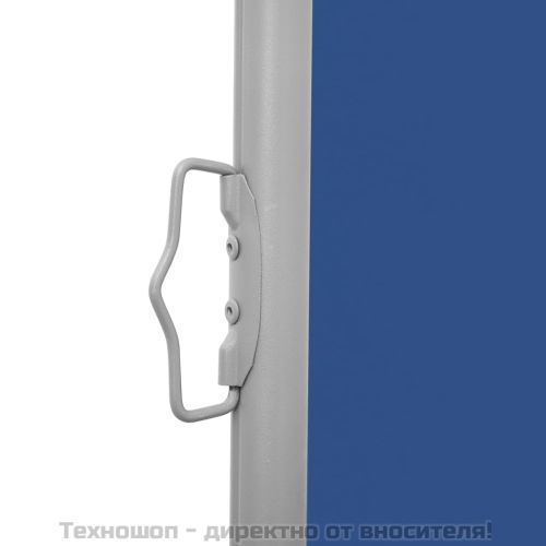 Прибираща се странична тента, синя, 160х600 см