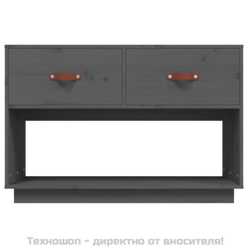 ТВ шкаф, сив, 90x40x60 см, бор масив