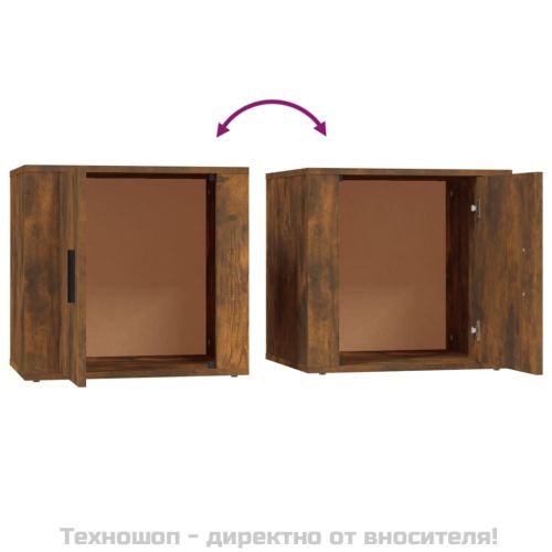 Нощно шкафче, опушен дъб, 50x39x47 см