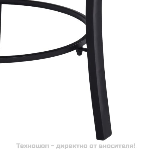 Мозаечна маса с огнище, зелена, 68 см, керамика