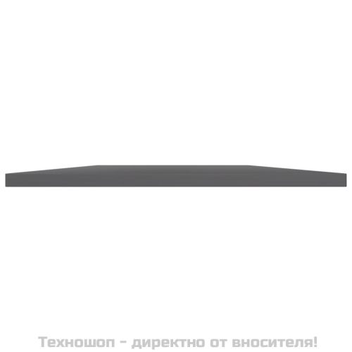 Рафтове, 8 бр, сив гланц, 40x50x1,5 см, инженерно дърво