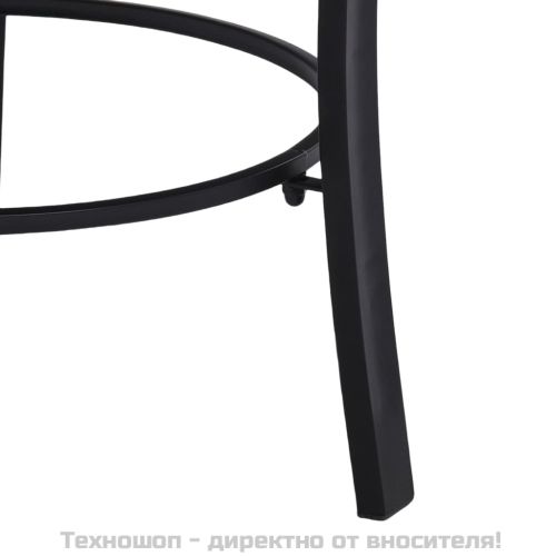 Мозаечна маса с огнище, синьо и бяло, 68 см, керамика