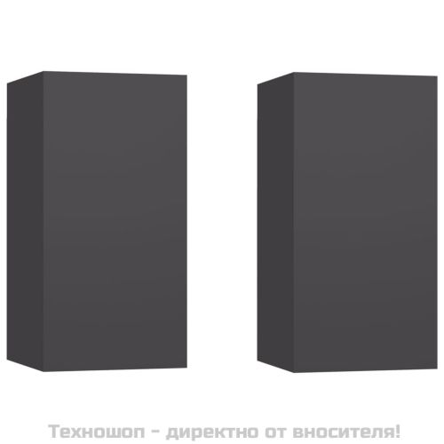 ТВ шкафове, 2 бр, сиви, 30,5x30x60 см, инженерно дърво