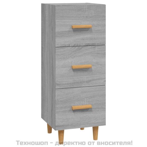 Сайдборд, сив сонома, 34,5x34x90 см, инженерно дърво