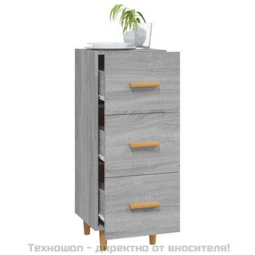 Сайдборд, сив сонома, 34,5x34x90 см, инженерно дърво