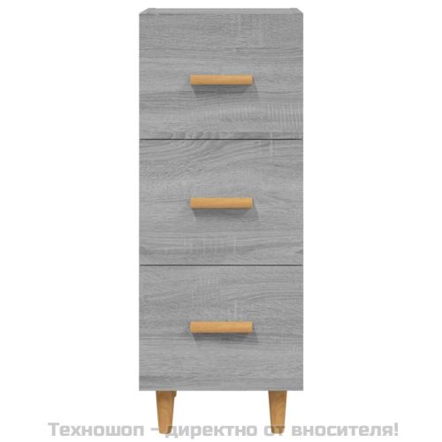 Сайдборд, сив сонома, 34,5x34x90 см, инженерно дърво