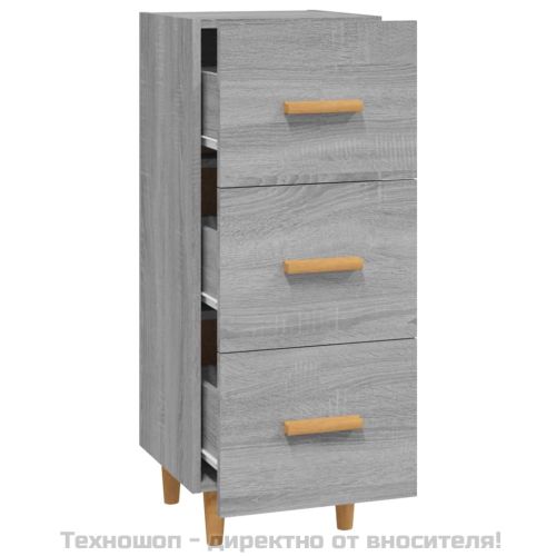 Сайдборд, сив сонома, 34,5x34x90 см, инженерно дърво