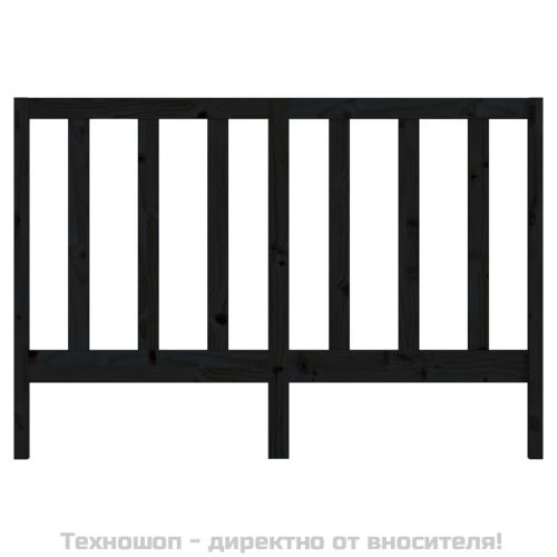 Горна табла за легло, черна, 166x4x100 см, бор масив