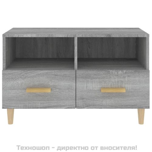 ТВ шкаф, сив сонома, 80x36x50 см, инженерно дърво