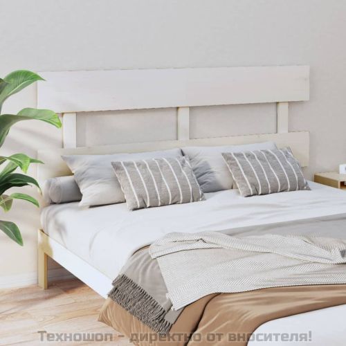 Горна табла за легло, бяла, 164x3x81 см, бор масив