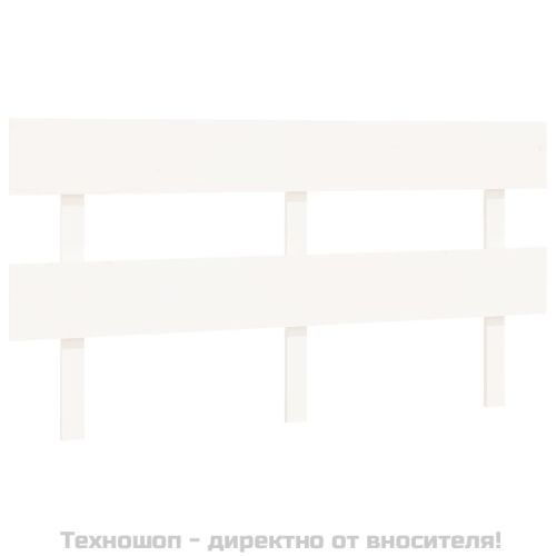 Горна табла за легло, бяла, 164x3x81 см, бор масив
