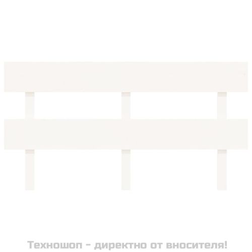 Горна табла за легло, бяла, 164x3x81 см, бор масив