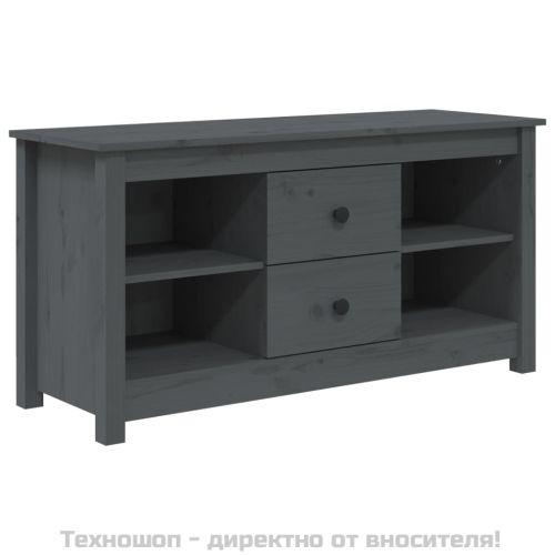 ТВ шкаф, сив, 103x36,5x52 см, бор масив