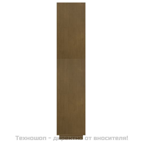 Библиотека/разделител за стая, меденокафява, 60x35x167 см, бор